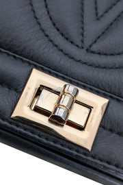 Current Boutique-Valentino by Mario Valentino - Black Leather Crossbody Bag