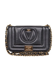 Current Boutique-Valentino by Mario Valentino - Black Leather Crossbody Bag