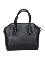 Current Boutique-Valentino by Mario Valentino - Black Pebbled Leather Large Satchel Bag