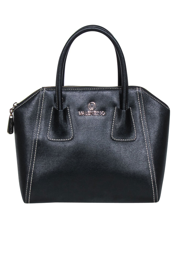 Current Boutique-Valentino by Mario Valentino - Black Saffiano Leather Hanbag