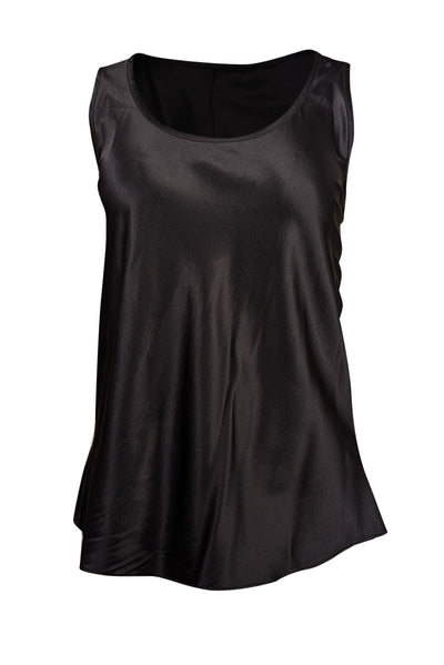 Current Boutique-Veronica Beard - Black Stretch Silk Tank Top Sz 10