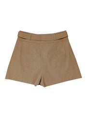 Current Boutique-Veronica Beard - Camel Brown Linen Blend Shorts Sz 4