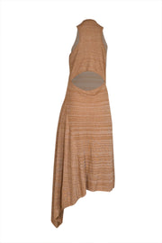 Current Boutique-Veronica Beard - Gold Multicolor Knit Dress w/ Asymmetrical Hem Sz M