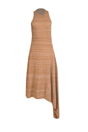 Current Boutique-Veronica Beard - Gold Multicolor Knit Dress w/ Asymmetrical Hem Sz M