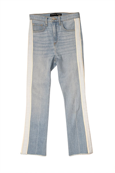 Current Boutique-Veronica Beard - Light Wash Kick Flare Jeans w/ Side Stripes Sz 0