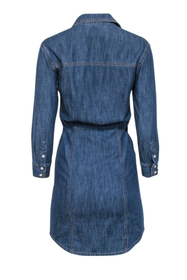 Current Boutique-Veronica Beard - Medium Wash Chambray Shirt Dress Sz 00