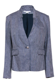 Current Boutique-Veronica Beard - Navy & Cream Blend Single Button Blazer Sz 14