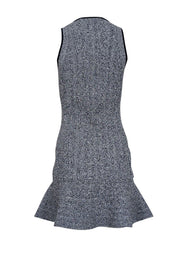 Current Boutique-Veronica Beard - Navy & White Knit Mini Polo Dress Sz M