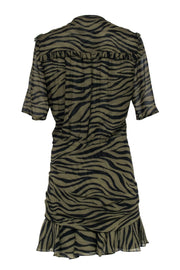 Current Boutique-Veronica Beard - Olive Green Tiger Stripe Dress Sz 8