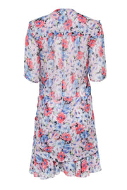 Current Boutique-Veronica Beard - Pink Floral Short Sleeve Mini Dress Sz 10