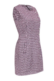 Current Boutique-Veronica Beard - Purple Tweed Button Front Sheath Dress Sz 6