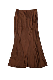 Current Boutique-Veronica Beard - Rust Brown Silk Blend Slip Skirt Sz 0