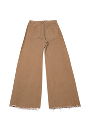 Current Boutique-Veronica Beard - Tan Cropped Wide-Leg Jeans Sz 0