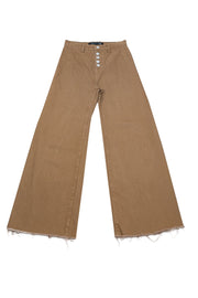 Current Boutique-Veronica Beard - Tan Cropped Wide-Leg Jeans Sz 0