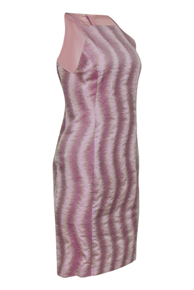 Current Boutique-Versace - Pink, Lavender & Green Sleeveless Dress Sz 4