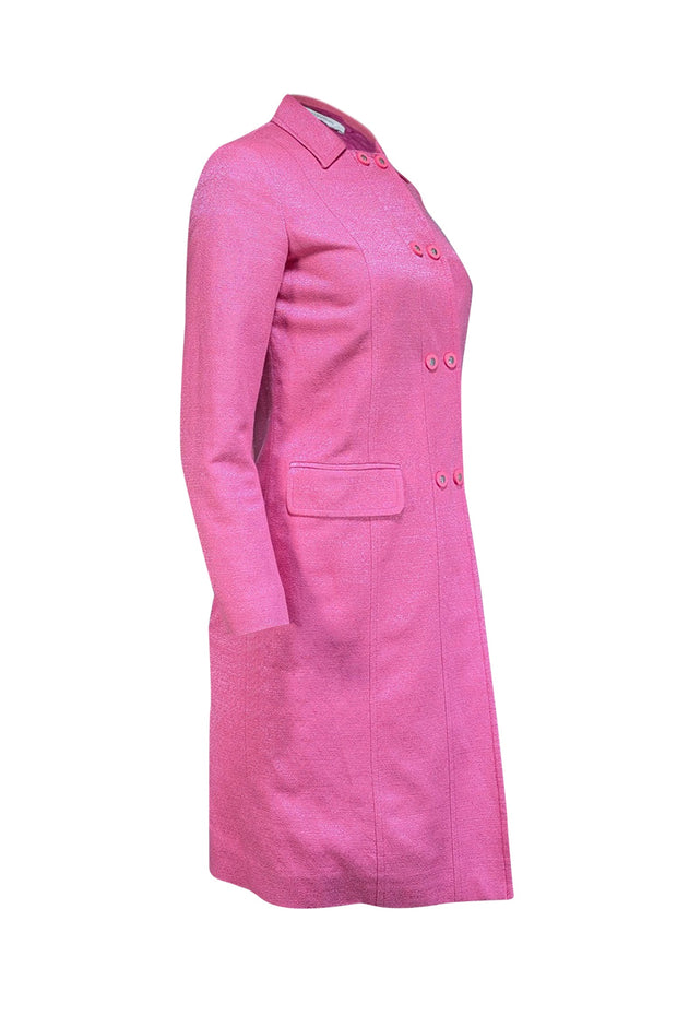 Current Boutique-Versace - Pink Long Jacket Sz 4