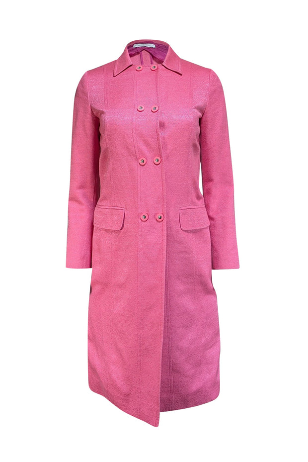 Current Boutique-Versace - Pink Long Jacket Sz 4