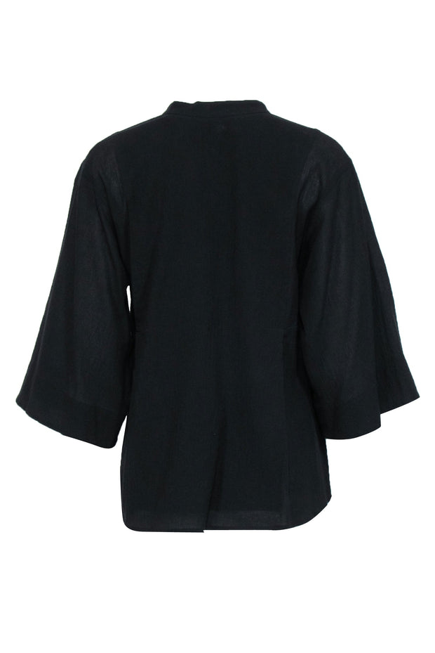 Current Boutique-Vince - Black Cotton Long Sleeve Top Sz S