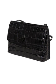 Current Boutique-Vince - Black Crocodile Embossed Cow Leather Crossbody