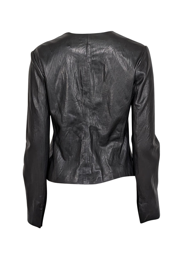 Current Boutique-Vince - Black Leather Moto Jacket Sz M