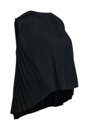 Current Boutique-Vince - Black Pleated Sleeveless Blouse Sz S