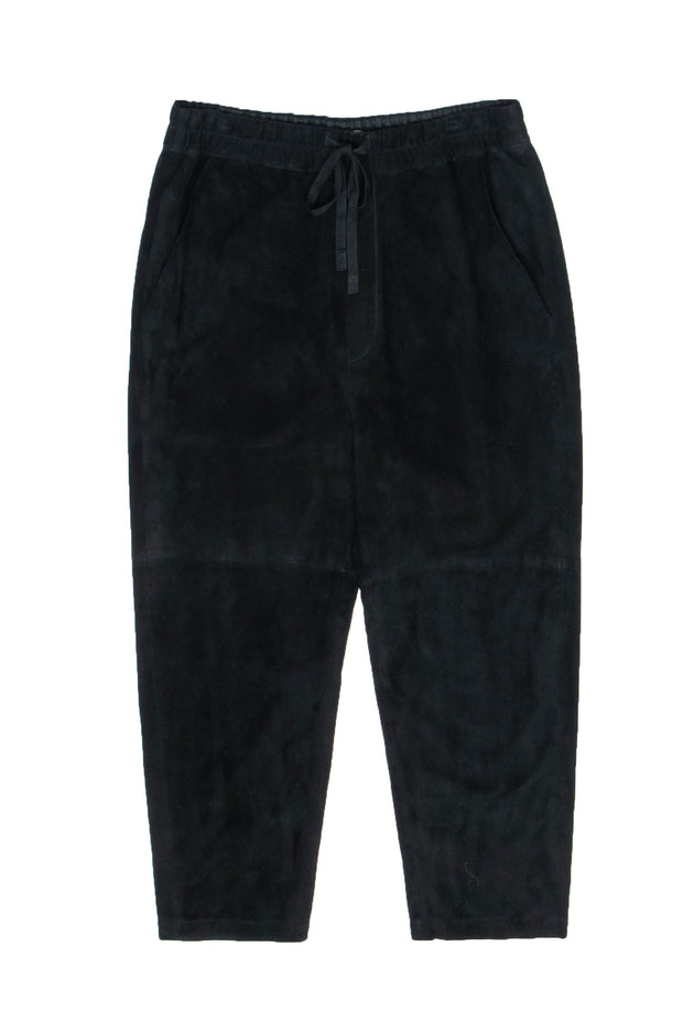 Current Boutique-Vince - Black Smooth Goat Leather Suede Joggers Sz 8