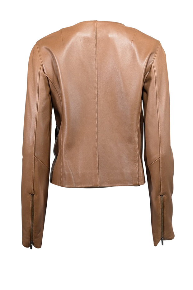 Current Boutique-Vince - Camel Brown Leather Jacket Sz S