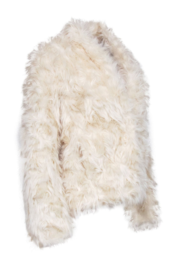 Current Boutique-Vince - Cream Faux Fur Coat Sz S