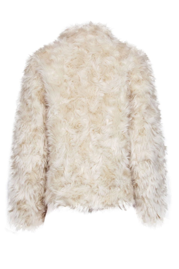 Current Boutique-Vince - Cream Faux Fur Coat Sz S