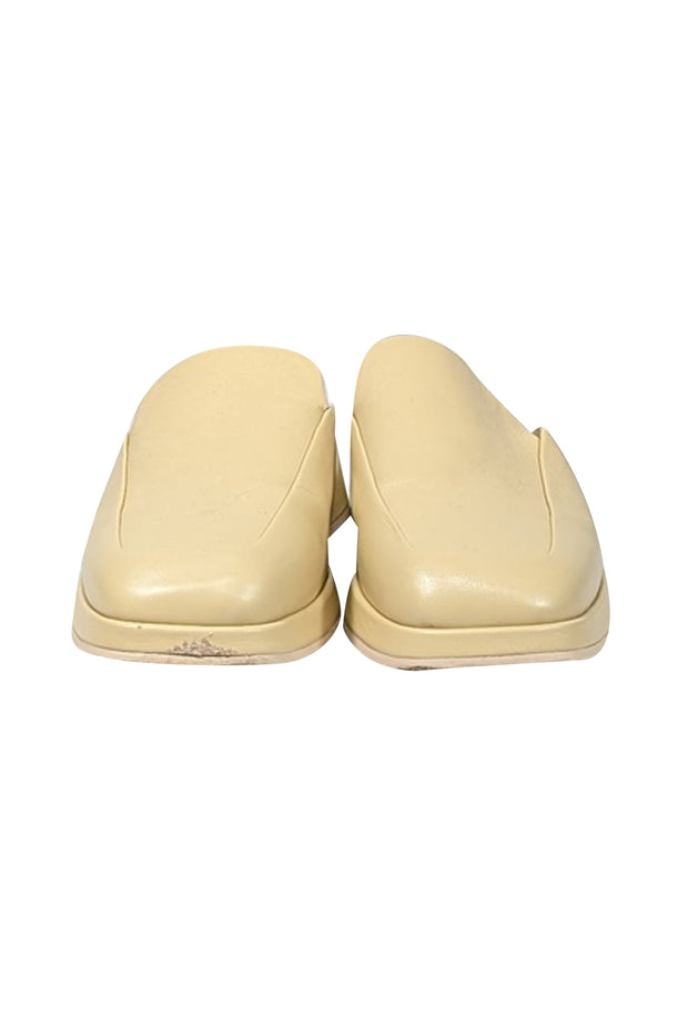 Current Boutique-Vince - Cream Leather Slip On Mules Sz 8