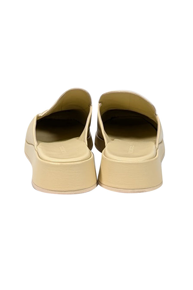 Current Boutique-Vince - Cream Leather Slip On Mules Sz 8