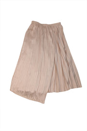 Current Boutique-Vince - Cream Satin Pleated Midi Skirt Sz XS