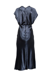 Current Boutique-Vince - Dark Slate Satin Cap Sleeve Dress Sz 00