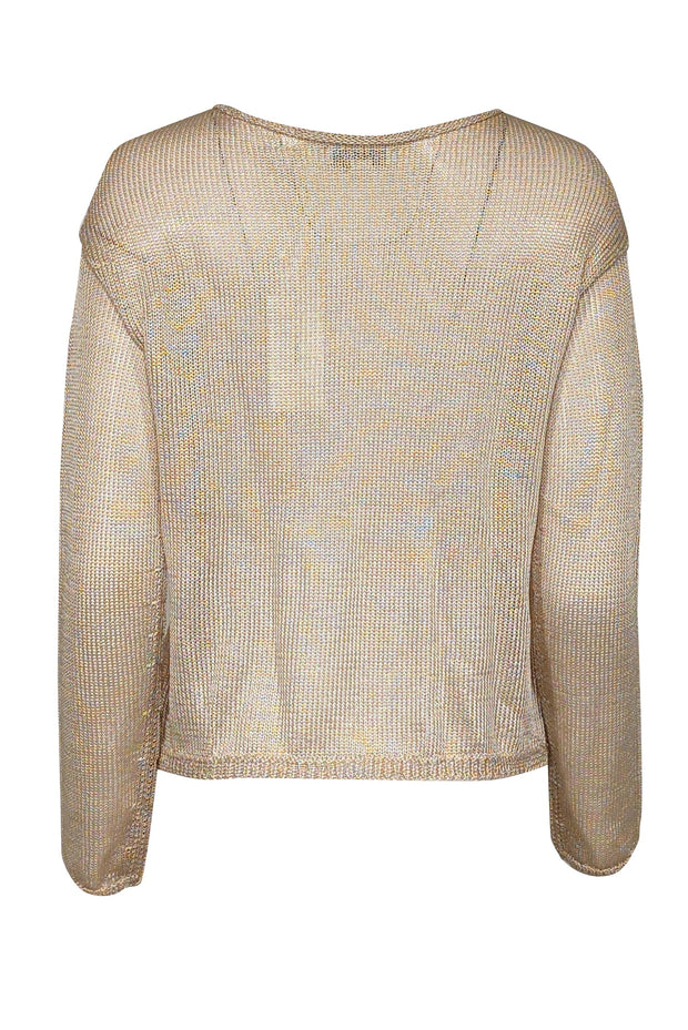 Current Boutique-Vince - Gold Woven Knit Sweater Sz S