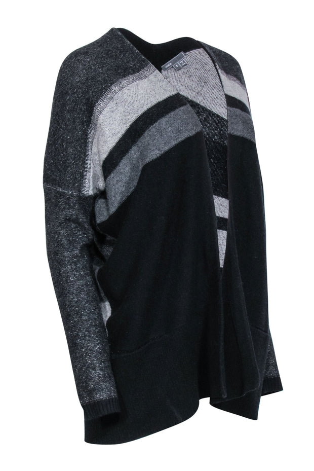 Current Boutique-Vince - Grey & Black Wool Cardigan Sz S