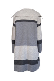 Current Boutique-Vince - Grey Striped Wool & Cashmere Cardigan Sz XS