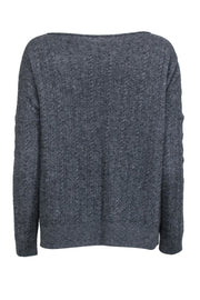 Current Boutique-Vince - Grey Wool Blend Cable Knit Sweater Sz M