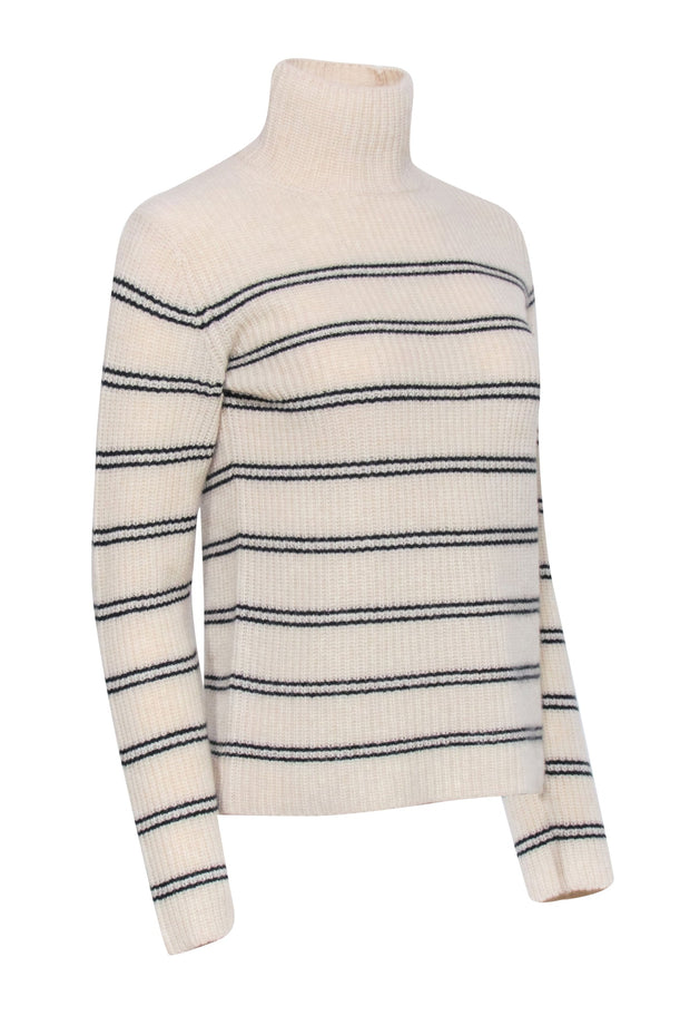 Current Boutique-Vince - Ivory Striped Turtle Neck Sweater Sz XS