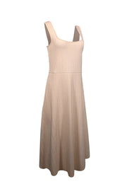 Current Boutique-Vince - Light Blush Ribbed Knit Midi Dress Sz L