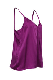 Current Boutique-Vince - Magenta Pleated Silk Camisole Sz M