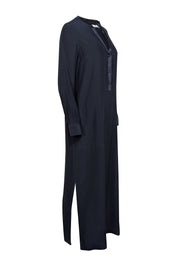 Current Boutique-Vince - Midnight Navy Silk Maxi Shirtdress Sz 8