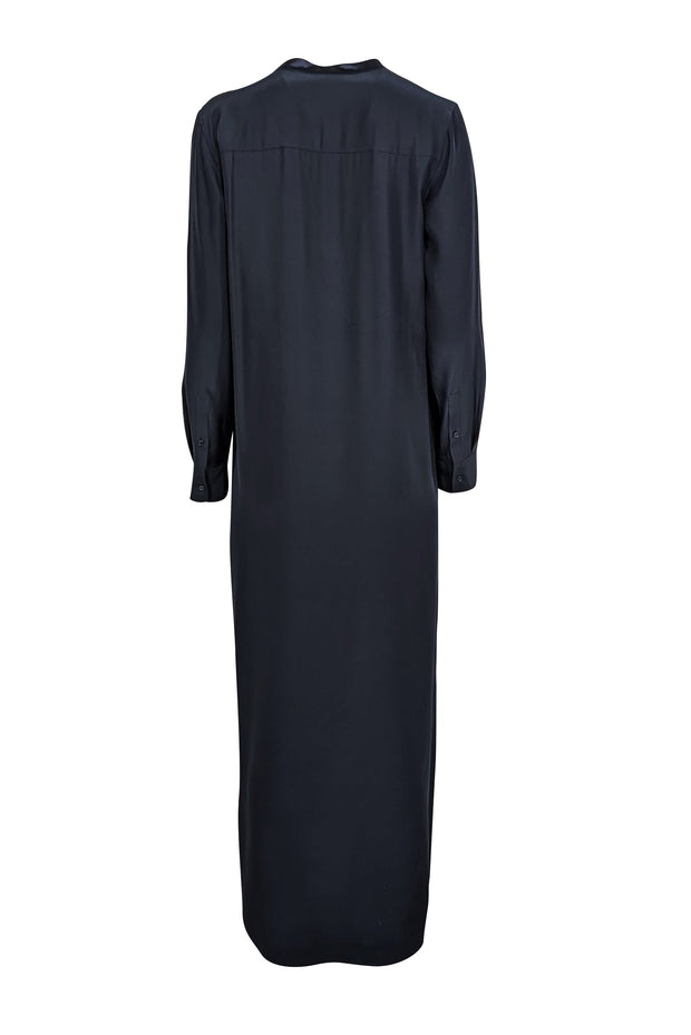 Current Boutique-Vince - Midnight Navy Silk Maxi Shirtdress Sz 8