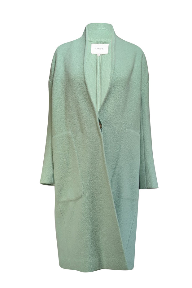 Current Boutique-Vince - Mint Green Wool Blend Collarless Coat Sz XS