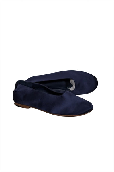 Current Boutique-Vince - Navy Satin Flats Sz 7.5