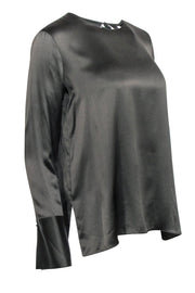 Current Boutique-Vince - Olive Green Silk Blouse Sz 4