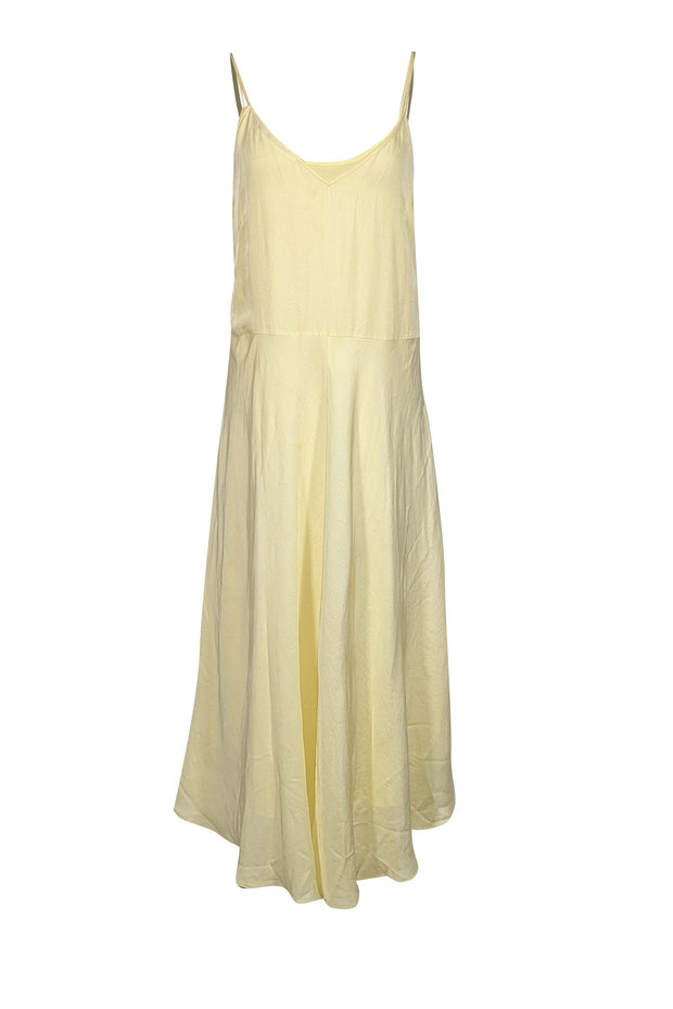 Current Boutique-Vince - Yellow Satin Sleeveless Dress Sz M