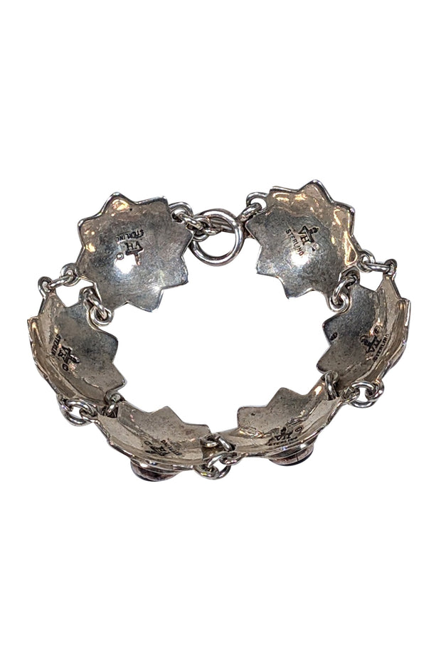 Current Boutique-Vintage - Silver Star Bracelet w/ Purple Center Stones