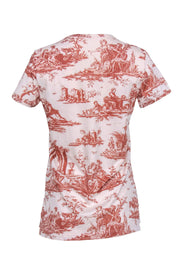 Current Boutique-Vivienne Westwood - Cream & Rust Toile Print Short Sleeve Shirt Sz 10