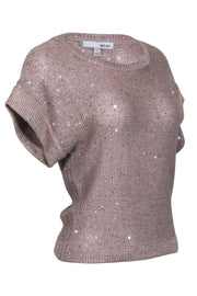 Current Boutique-WDNY - Rose Gold Knit Top w/ Sequin Details Sz XS