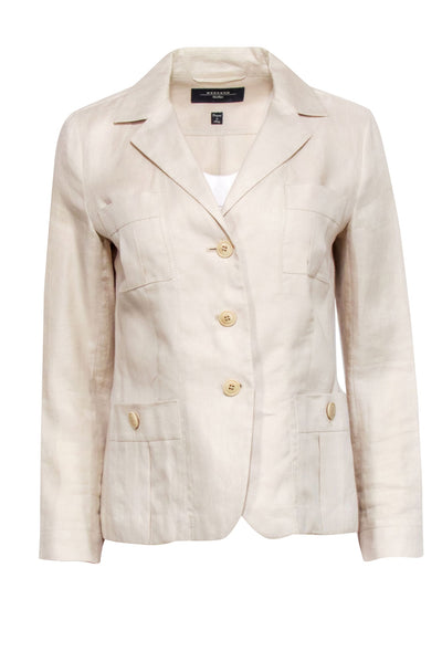 Current Boutique-Weekend Max Mara - Cream Blazer Sz 6